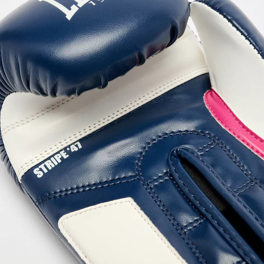 Leone 1947 Boxing Gloves Made of Synthetic Leather for Competition Blue