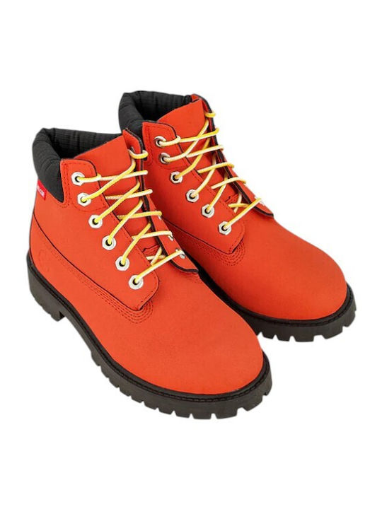 Leder Kinderstiefel Orange