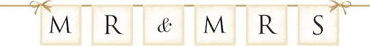 Hochzeitsbanner Mr & Mrs Ca. 77cm 1 Stück