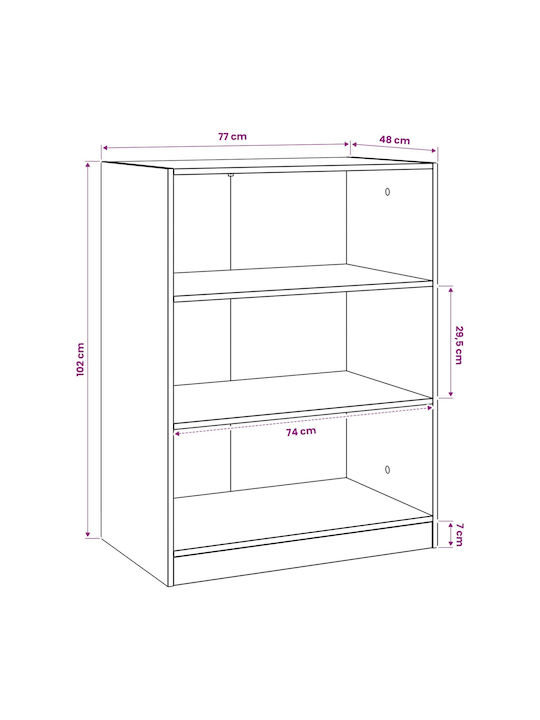 Етажерка Старинно Дърво 77x48x102см