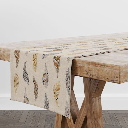 Beauty Home Ράνερ Boho Πουπουλα 32x250εκ.