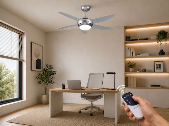 Gruppe L44001 Ceiling Fan 112cm with Light Transparent