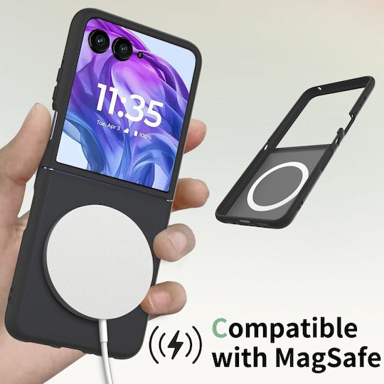 Magsafe Полупрозрачен Твърд Калъф Черен Motorla Razr 50 Ultra 5g Razr 70 Plus 5g