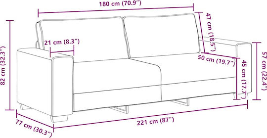 vidaXL Wohnzimmermöbel-Set 3-Sitzer & 2-Sitzer & Sessel