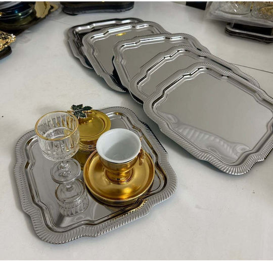 SteweHome Stainless Steel Serving Tray 24x24cm 6 Pieces