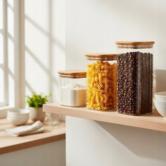 Vilde Vase Für Kaffee / Nudeln Mit Deckel Glas Transparent 1600ml