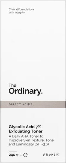 The Ordinary Glycolic Acid 7% Υγρό Τόνωσης Προσώπου με Γλυκολικό Οξύ για Όλους τους Τύπους 240ml