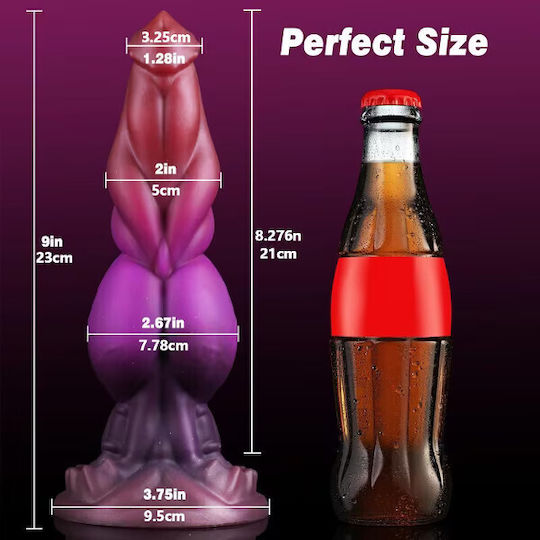 STD Dildo Realistic Cu Ventuză Violet 23cm