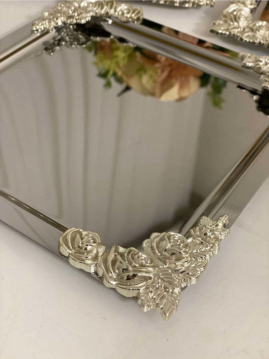 SteweHome Ανοξείδωτος Δίσκος Σερβιρίσματος 22x20cm 3τμχ