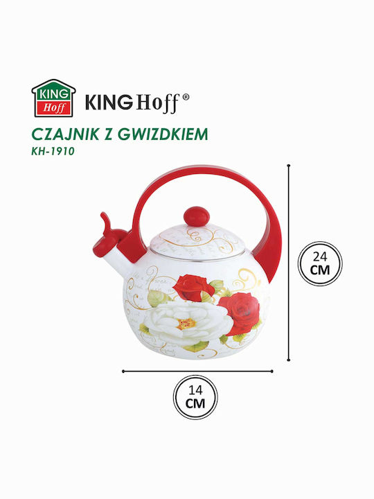 KING Hoff Βραστήρας Εμαγιέ Ροζ 2000ml