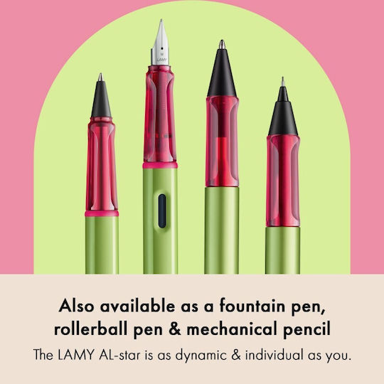 Lamy Al-star Писалка Fine Зелена от Алуминий с Зелено Мастило