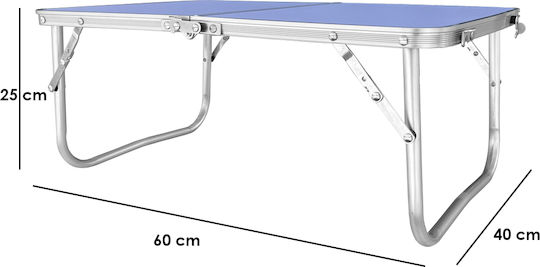 General Trade Table Aluminum for Camping Foldable in Case 60x40x42cm White