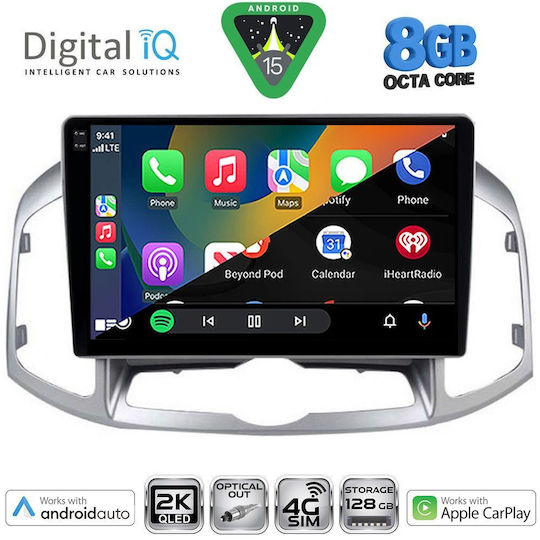 Digital IQ Car Audio System for Chevrolet Captiva 2012-2018 Bluetooth USB WiFi GPS Apple CarPlay Android Auto with 10" Touch Screen