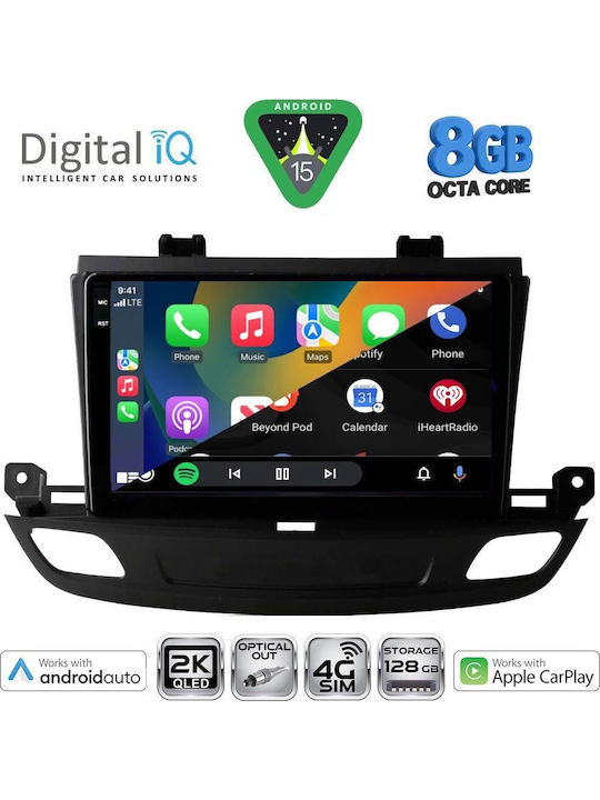 Digital IQ Car Audio System for Opel Insignia 2018 (Bluetooth/USB/WiFi/GPS/Apple CarPlay/Android Auto) with 9" Touch Screen