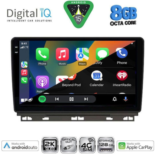 Digital IQ Car Audio System for Renault Clio / Captur 2019 (Bluetooth/USB/WiFi/GPS/Apple CarPlay/Android Auto) with 9" Touch Screen