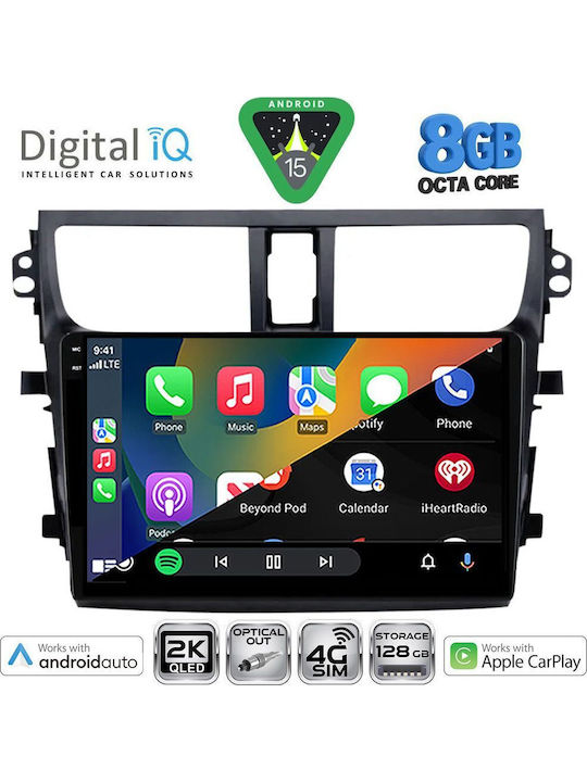 Digital IQ Car Audio System for Suzuki Celerio 2015-2021 (Bluetooth/USB/WiFi/GPS/Apple CarPlay/Android Auto) with 9" Touch Screen
