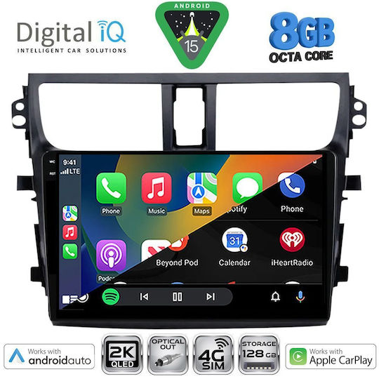 Digital IQ Car Audio System for Suzuki Celerio 2015-2021 (Bluetooth/USB/WiFi/GPS/Apple CarPlay/Android Auto) with 9" Touch Screen