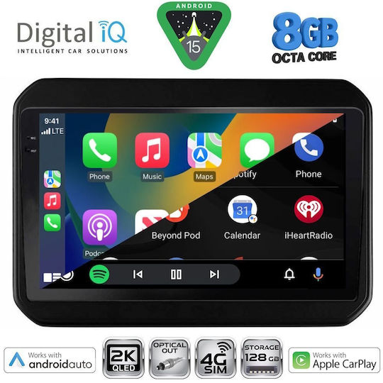 Digital IQ Ηχοσύστημα Αυτοκινήτου για Suzuki Ignis 2016 (Bluetooth/USB/WiFi/GPS/Apple-Carplay/Android-Auto) με Οθόνη Αφής 9"