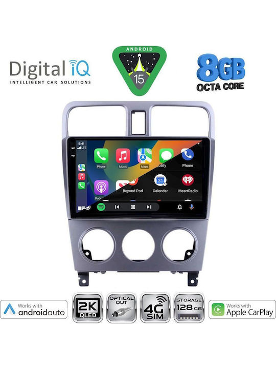 Digital IQ Car Audio System for Subaru Forester 2002-2008 Bluetooth USB WiFi GPS Apple CarPlay Android Auto with 9" Touch Screen