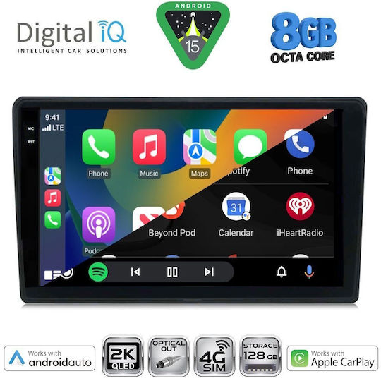 Digital IQ Car Audio System for Toyota Auris 2013-2015 Bluetooth USB WiFi GPS Apple CarPlay Android Auto with 10" Touch Screen