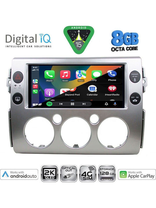 Digital IQ Car Audio System for Toyota FJ 2007-2013 Bluetooth USB WiFi GPS Apple CarPlay Android Auto with 9" Touch Screen
