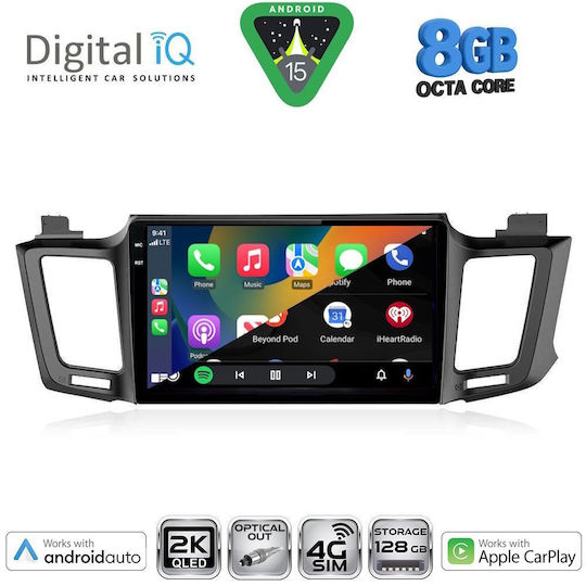 Digital IQ Ηχοσύστημα Αυτοκινήτου για Toyota RAV 4 2013-2019 (Bluetooth/USB/WiFi/GPS/Apple-Carplay/Android-Auto) με Οθόνη Αφής 10"