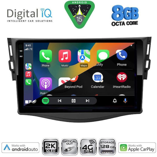 Digital IQ Ηχοσύστημα Αυτοκινήτου για Toyota RAV 4 2006-2012 (Bluetooth/USB/WiFi/GPS/Apple-Carplay/Android-Auto) με Οθόνη Αφής 9"