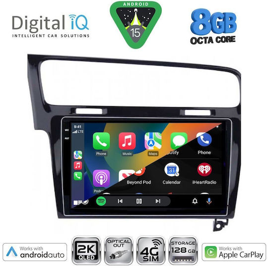 Digital IQ Ηχοσύστημα Αυτοκινήτου για Volkswagen Golf 2013-2020 με Clima (Bluetooth/USB/WiFi/GPS/Apple-Carplay/Android-Auto) με Οθόνη Αφής 10"