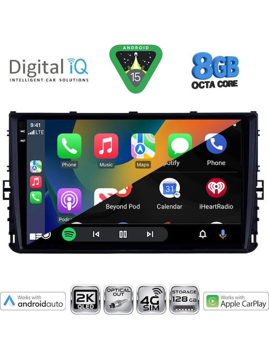 Digital IQ Car Audio System for Volkswagen Polo / T-Roc / T-Cross 2017 with Clima (Bluetooth/USB/WiFi/GPS/Apple CarPlay/Android Auto) with 9" Touch Screen