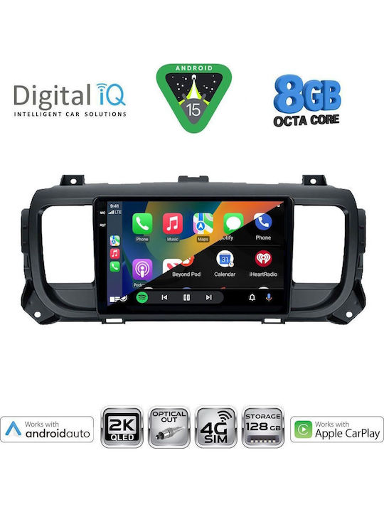 Digital IQ Car Audio System for Toyota Proace 2016 with Touch Screen 9" Digital IQ BXK 20729 CPAA Bluetooth USB Wi-Fi GPS Apple CarPlay Android Auto