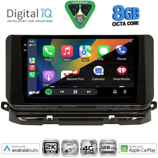 Digital IQ Ηχοσύστημα Αυτοκινήτου για Skoda Octavia 2021 με Clima (Bluetooth/USB/WiFi/GPS/Apple-Carplay/Android-Auto) με Οθόνη Αφής 10"