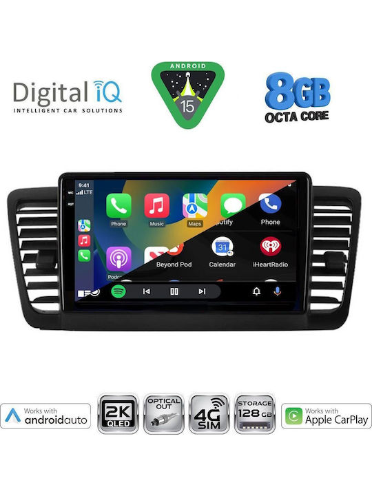 Digital IQ Car Audio System for Subaru Legacy / Outback 2002-2008 (Bluetooth/USB/WiFi/GPS/Apple CarPlay/Android Auto) with 9" Touch Screen