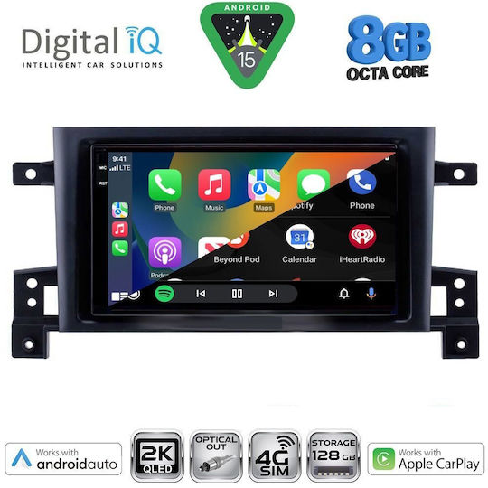 Digital IQ Car Audio System for Suzuki Grand Vitara 2005-2015 Bluetooth USB WiFi GPS Apple CarPlay Android Auto with 9" Touch Screen