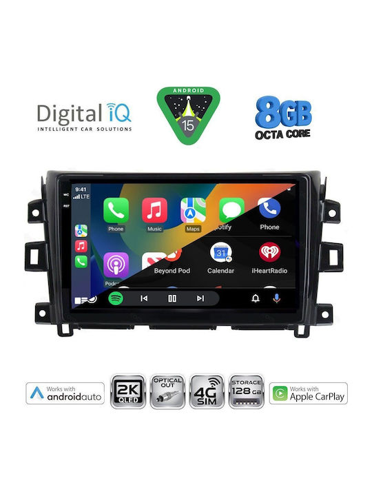 Digital IQ Car Audio System for Nissan Navara 2016 (Bluetooth/USB/WiFi/GPS/Apple CarPlay/Android Auto) with 10" Touch Screen