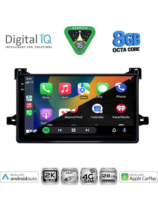 Digital IQ Car Audio System for Toyota Prius 2016-2020 Bluetooth USB WiFi GPS Apple CarPlay Android Auto with 9" Touch Screen