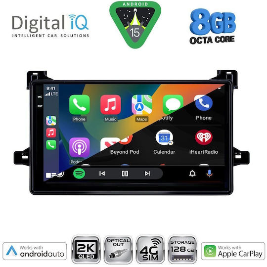 Digital IQ Car Audio System for Toyota Prius 2016-2020 Bluetooth USB WiFi GPS Apple CarPlay Android Auto with 9" Touch Screen