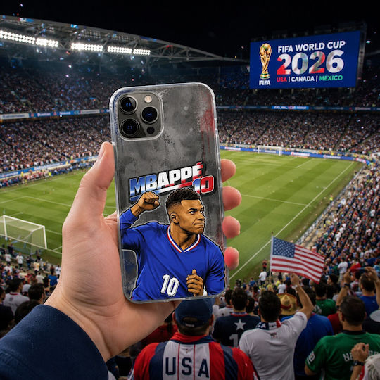 Калъф World Stars Collection Kylian Mbappe Vivo Y21s Черен TPU Силикон