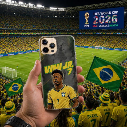 Husă World Stars Collection Vinicius Junior TCL 501 Flexibil TPU Silicon Transparent