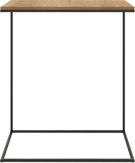 Rectangular Măsuță auxiliară Metalica Stejar L60xW30xH55cm.