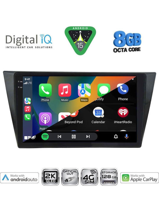 Digital IQ Car Audio System for Volkswagen Tiguan 2016 with Clima (Bluetooth/USB/WiFi/GPS/Apple CarPlay/Android Auto) with 10" Touch Screen