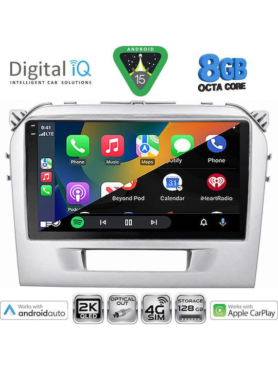 Digital IQ Car Audio System for Suzuki Vitara 2016-2022 Bluetooth USB WiFi GPS Apple CarPlay Android Auto with 9" Touch Screen