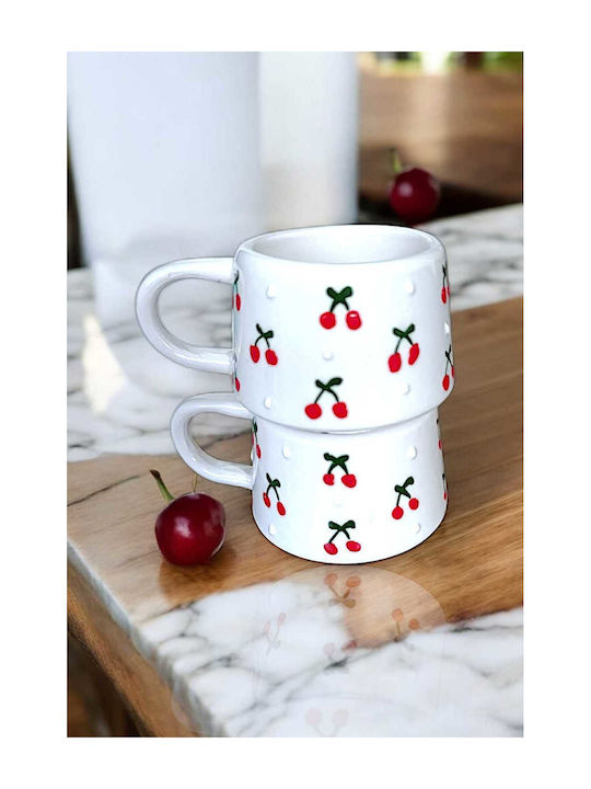 SteweHome SteweHome Weihnachtlicher Keramikbecher Weiß