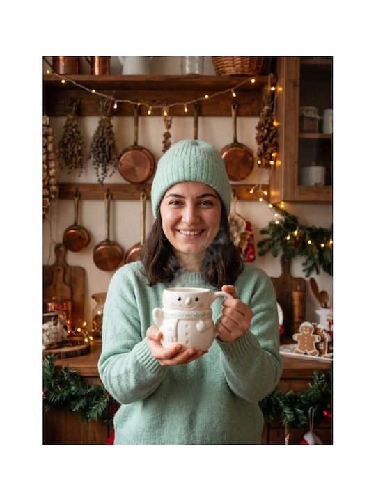SteweHome Christmas Ceramic Mug Snowmen 3cm 490ml