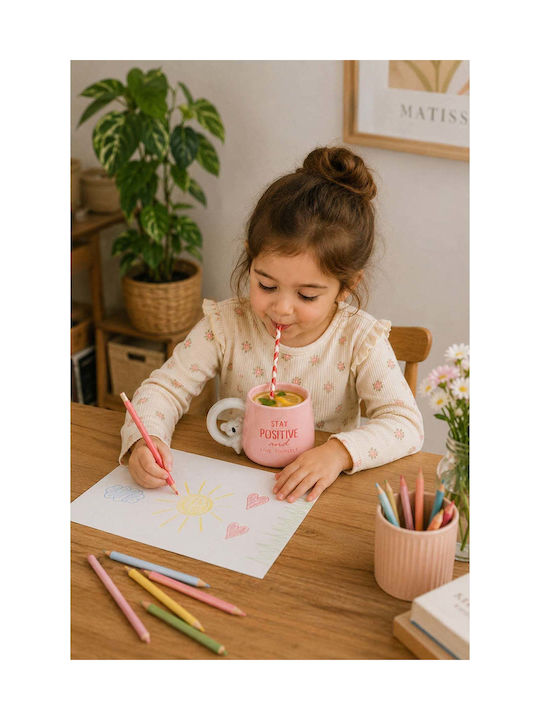 SteweHome Ceramic Pink Mug 400ml