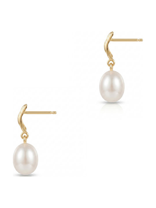 Kiriakos Gofas Ohrringe aus 14K Gold mit Steinen und Perlen Kiriakos Gofas Ohrringe aus 14K Gold mit Steinen und Perlen