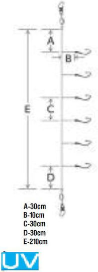 Hayabusa Ex132 Artificial Bait Sabiki Rig Fluorescent No10 10