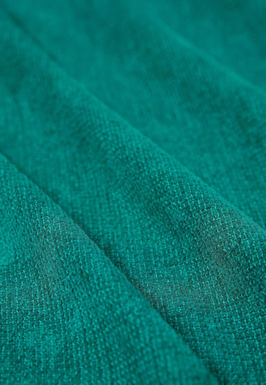 Funky Buddha Cotton Green Beach Towel with Fringes 170x91cm