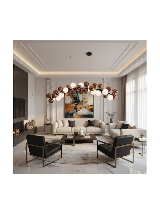 Alista Home Lumini Suspendate Rose Gold Pentru 11 Lumini G9 130cm