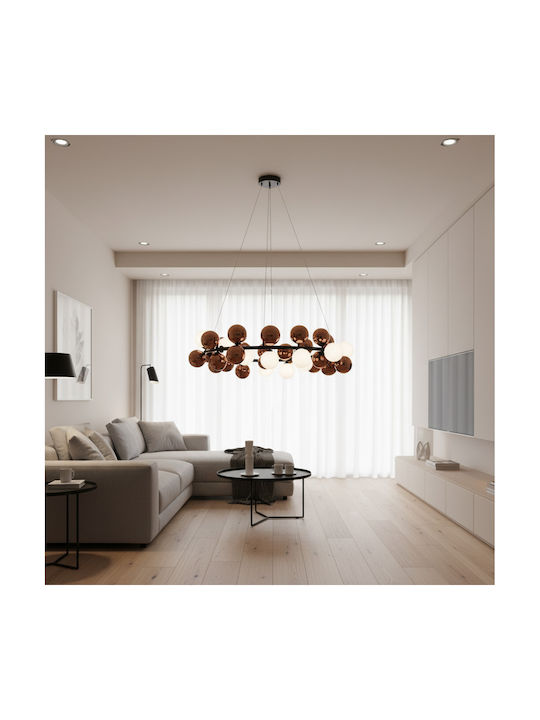 Alista Home Lumini Suspendate Roz Auriu pentru 10 Lumini G9 70x70cm