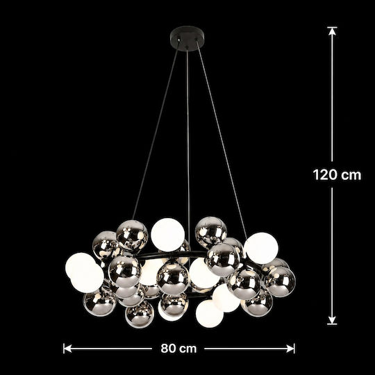 Alista Home Lumini Suspendate Alb Pentru 13 Lumini G9 80x80cm